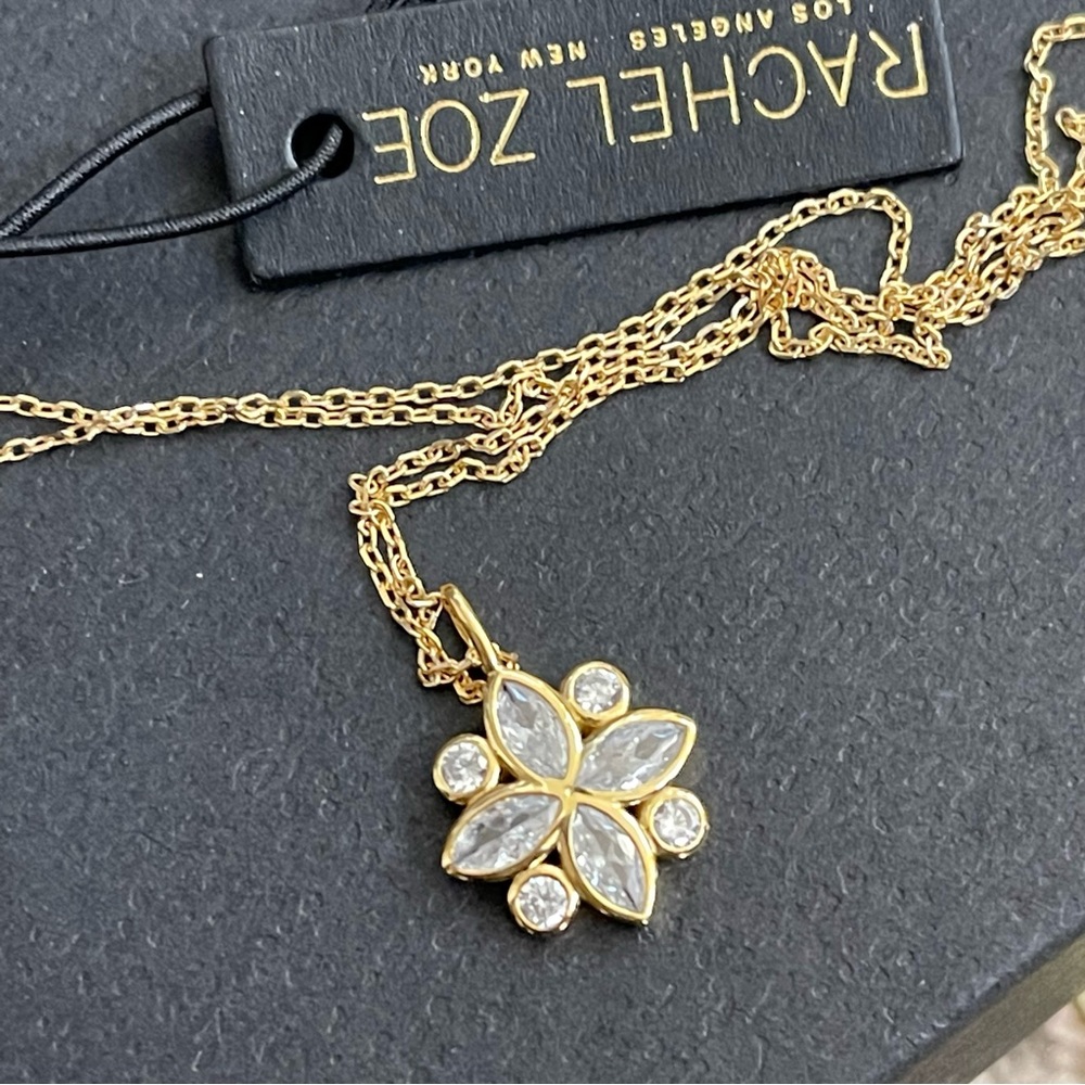 Rachel Zoe Golden plate sterling silver Necklace NWT